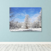 Northeast Winter Scene Canvas Afdruk (Insitu (Houten vloer))