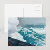 Northeaster (1895) van Winslow Homer - Overnight W Briefkaart (Voorkant / Achterkant)