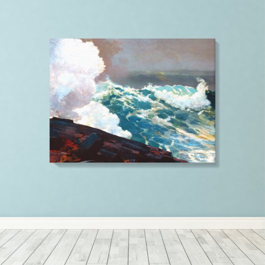 Northeaster van Winslow Homer 1895 Canvas Afdruk (Insitu (Houten vloer))