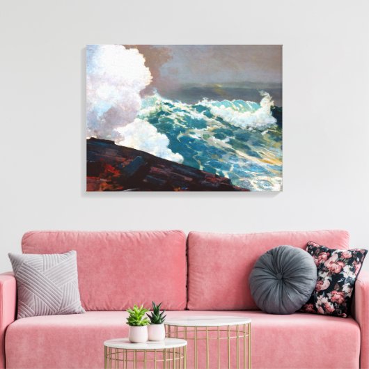 Northeaster van Winslow Homer 1895 Canvas Afdruk (Insitu (Woonkamer))