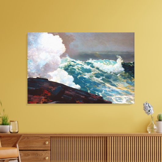 Northeaster van Winslow Homer 1895 Canvas Afdruk (Insitu (Woonkamer))
