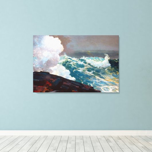 Northeaster van Winslow Homer 1895 Canvas Afdruk (Insitu (Houten vloer))