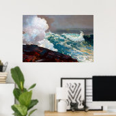 Northeaster van Winslow Homer 1895 Poster (Thuiskantoor)