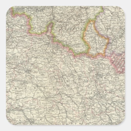 Northeastern Frankrijk Vierkante Sticker (Voorkant)