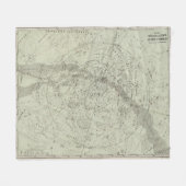 Norther Night Sky-kaart Fleece Deken (Voorkant (Horizontaal))