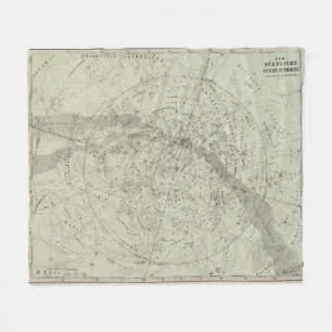 Norther Night Sky-kaart Fleece Deken