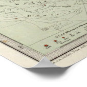 Norther Night Sky-kaart Poster (Hoek)