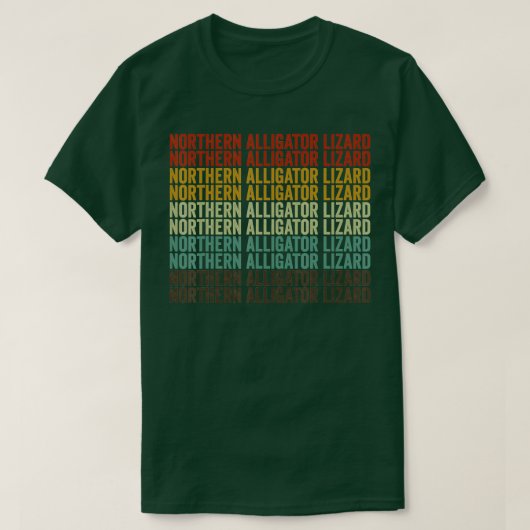Northern Alligator Lizard Retro T-shirt (Design voorkant)