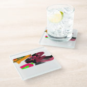  Northern Cardinal  autumn Glazen Onderzetter (Schuin)