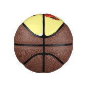 Northern cardinal bird cartoon illustratie basketbal (Rechts)