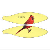 Northern cardinal bird cartoon illustratie basketbal (Panelen)