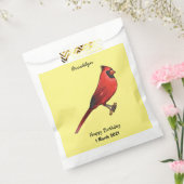 Northern cardinal bird cartoon illustratie bedankzakje (Gezegeld)