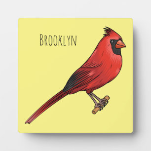 Northern cardinal bird cartoon illustratie fotoplaat