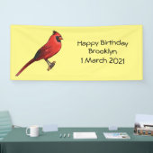 Northern cardinal bird cartoon illustratie spandoek (Beurs)