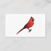 Northern cardinal bird cartoon illustratie visitekaartje (Achterkant)