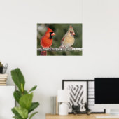 Northern Cardinal Photograph Poster (Thuiskantoor)