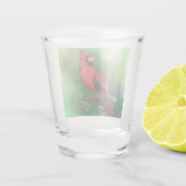 Northern Cardinal Shot Glass Glas (Achterkant)