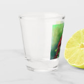 Northern Cardinal Shot Glass Glas (Links)