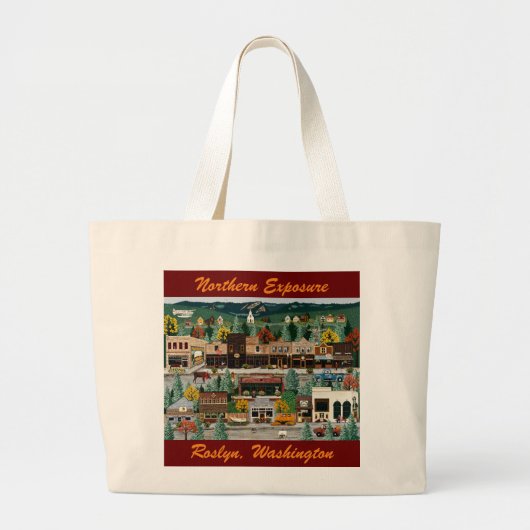 "Northern Exposure" ~ Roslyn, Washington Grote Tote Bag (Voorkant)