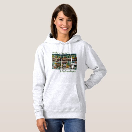 "Northern Exposure" ~ Roslyn, Washington Hoodie (Voorkant volledig)