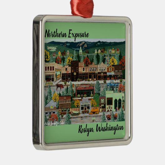 "Northern Exposure" ~ Roslyn, Washington Metalen Ornament (Rechts)