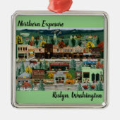 "Northern Exposure" ~ Roslyn, Washington Metalen Ornament (Voorkant)