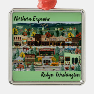 "Northern Exposure" ~ Roslyn, Washington Metalen Ornament