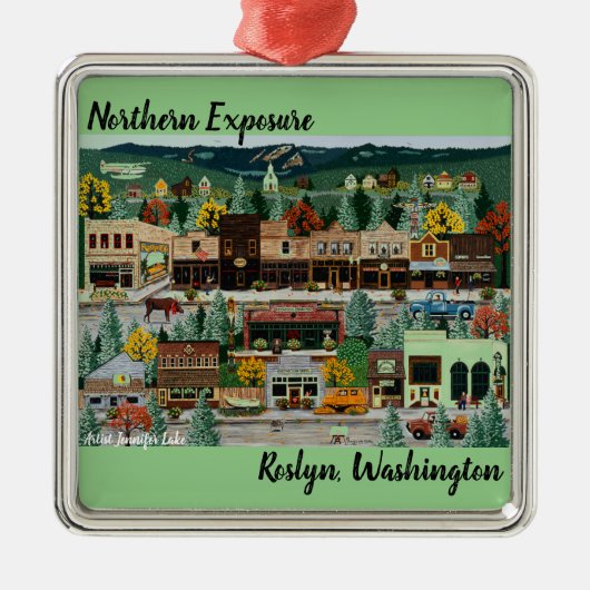 "Northern Exposure" ~ Roslyn, Washington Metalen Ornament (Voorkant)