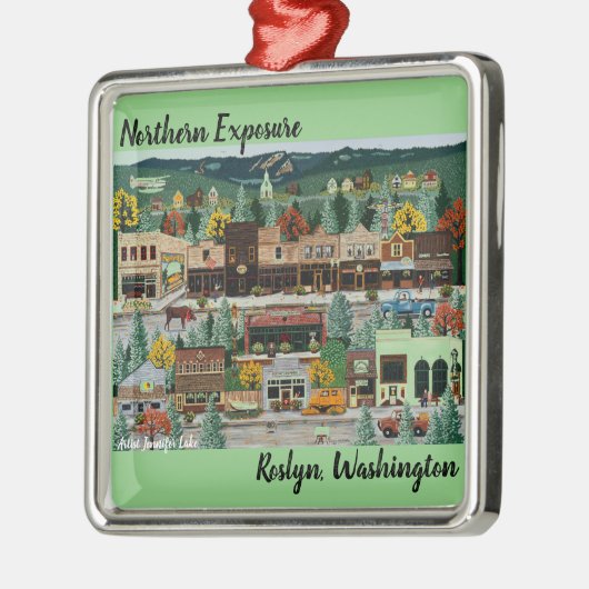 "Northern Exposure" ~ Roslyn, Washington Metalen Ornament (Links)