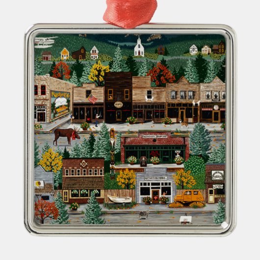 "Northern Exposure" ~ Roslyn, Washington Metalen Ornament (Voorkant)