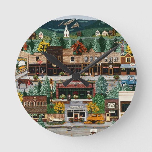 "Northern Exposure" ~ Roslyn, Washington Ronde Klok (Voorkant)