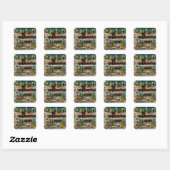 "Northern Exposure" ~ Roslyn, Washington Vierkante Sticker (Vel)