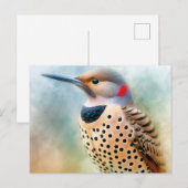 Northern Flicker Bird Art Briefkaart (Voorkant / Achterkant)