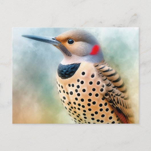 Northern Flicker Bird Art Briefkaart (Voorkant)