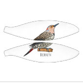 Northern flicker bird cartoon illustration basketbal (Panelen)