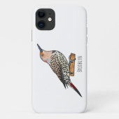 Northern flicker bird cartoon illustration Case-Mate iPhone case (Achterkant)