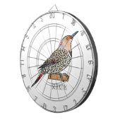 Northern flicker bird cartoon illustration dartbord (Voorkant Rechts)