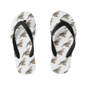 Northern flicker bird cartoon illustration kinder teenslippers (Voetbed)