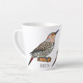 Northern flicker bird cartoon illustration latte mok (Linkerhoek)