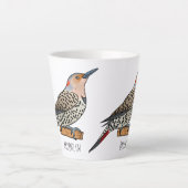 Northern flicker bird cartoon illustration latte mok (Voorkant)