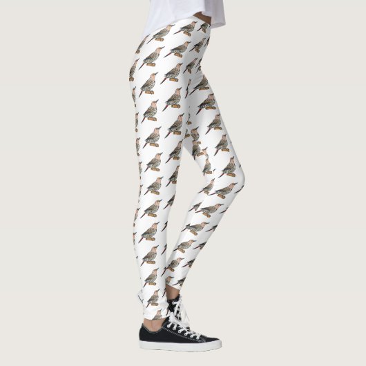 Northern flicker bird cartoon illustration leggings (Rechts)