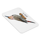 Northern flicker bird cartoon illustration magneet (Rechterzijde)