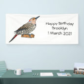 Northern flicker bird cartoon illustration spandoek (Beurs)