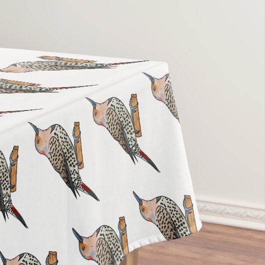 Northern flicker bird cartoon illustration tafelkleed (Voorbeeld)