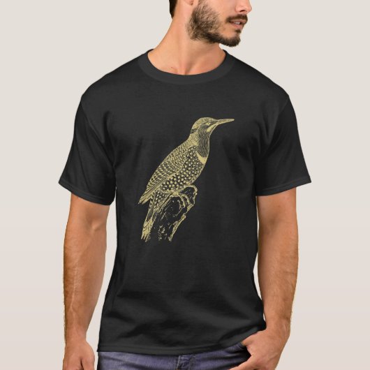 Northern Flicker Birdwatch ornitholoog T-shirt (Voorkant)