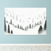 Northern Forest Canvas Afdruk (Insitu (Houten vloer))