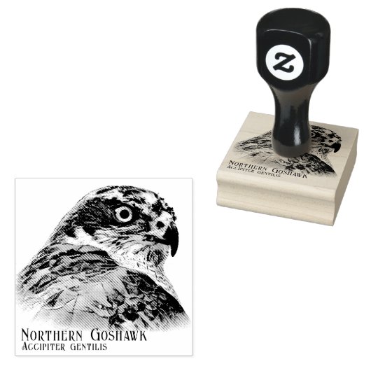 Northern Goshawk Rubberstempel (Gestempeld)