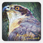 Northern Goshawk [Square Seal] Vierkante Sticker (Voorkant)