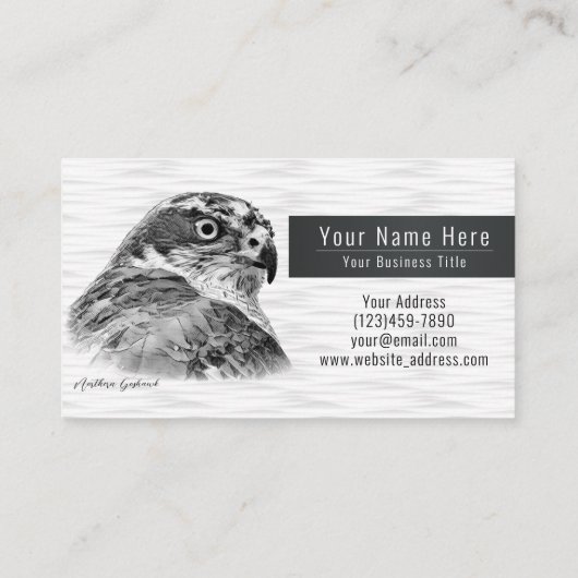 Northern Goshawk Visitekaartje (Achterkant)