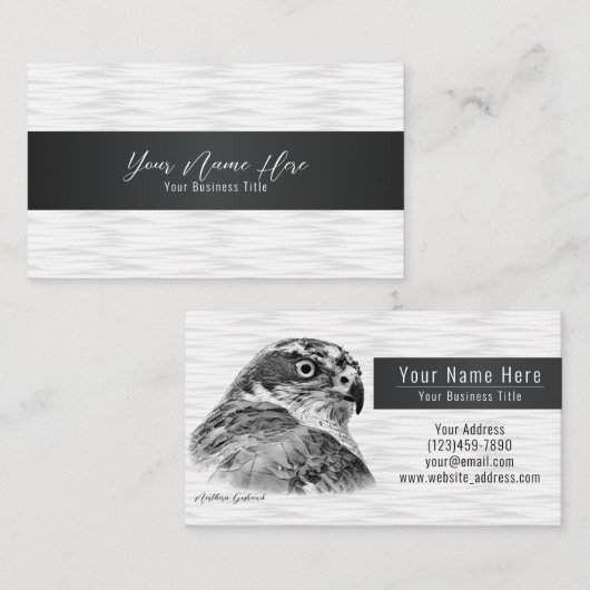 Northern Goshawk Visitekaartje (Voorkant / Achterkant)